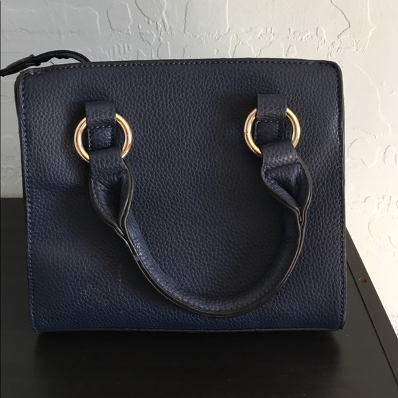 Mini navy bag with gold locks and more!! Authentic - Picture 4 of 5